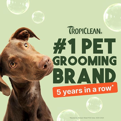 TropiClean 2-in-1 Dog Shampoo and Conditioner, Moisturizing Dog Detangler, Puppy Safe, Made in the USA, Papaya Scent, Cat & Kitten Safe,